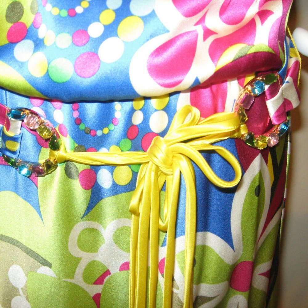 Ginger & Java Multi Color Silk Dress Size S As Se… - image 2